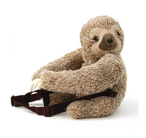 Mochila de viaje perezoso bolsa con cremallera correa ajustable peluche animal de zoológico transporte de felpa - Imagen 1 de 6