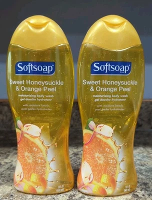 NEW 2-Softsoap Sweet Honeysuckle & Orange Peel Moisturizing Body Wash 18 fl oz - Image 1 of 4