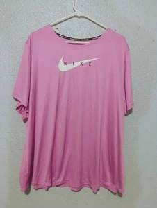Hot Purplesque Nike Swoosh leichtes weiches Stoff Kurzarm Shirt Dri Fit XXXL 3X - Bild 1 von 5