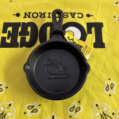 Lodge 3.5-Inch Mini Cast Iron Holiday Skillet, Sleigh Holiday Mini Skillet - Image 1 of 4