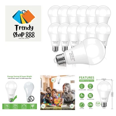 Super Bright A21 LED Bulb 23W - 2500 Lumens, Daylight White, Indoor/Outdoor Use - Image 1 of 4