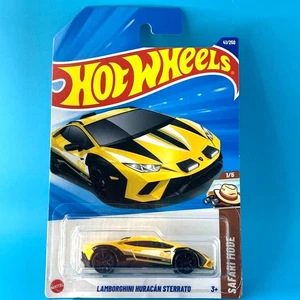 HOT WHEELS 2025 LAMBORGHINI HURACAN STERRATO YELLOW 41/250 JBB86 SAFARI MODE - Picture 1 of 2