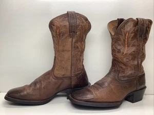 BOTAS VAQUERAS HOMBRE ARIAT 4 LR PUNTA CUADRADA MARRÓN TALLA 9 D - Imagen 1 de 9