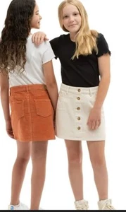 New Jordache Corduroy Button Up Cream Skirt Girls Size XL (14-16) - Picture 1 of 7