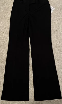 Novo com etiquetas - Calça Tahari Preta Business Frente Plana Vestido Casual Feminino Tamanho 6 - Imagem 1 de 4