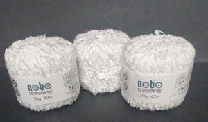 NoBo No Boundaries BUTTERFLY Yarn Color#4 WHITE - 2+ Skeins- 50g - 42 m - Picture 1 of 6