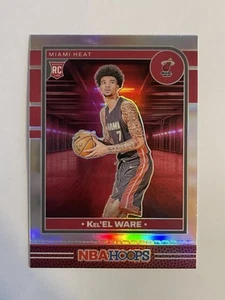 2024-25 Panini NBA Hoops #245 Kel'El Ware Silver Holo Prizm Rookie RC Miami Heat - Picture 1 of 3