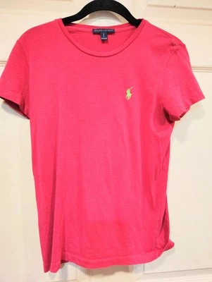 Ralph Lauren Youth Girl's Size S Pink Short Sleeve Shirt - Image 1 of 4