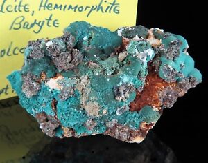 AURICHALCITE crystals with Hemimorphite * Golconda Mine, Hopton, England