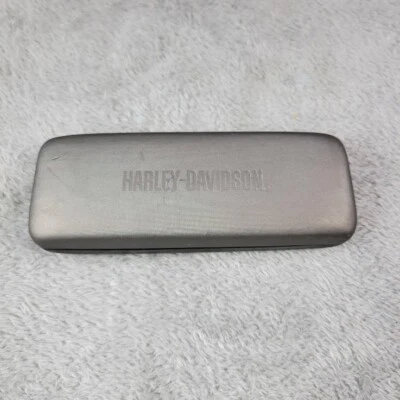 Estuche para gafas de sol rígidas Harley Davidson gris claro y negro con cubierta Foto 1 de 4