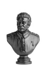Statuette Bust Leader Communism Joseph Stalin Cast Iron Propaganda USSR CCCP - Picture 1 of 5