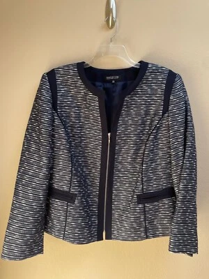 Jones New York Navy & Silver Jacket, Career or Evening--Size 20W - Image 1 of 4