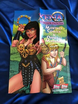 Póster promocional de cómics y revistas Xena Topps auténtico con licencia oficial Foto 1 de 2