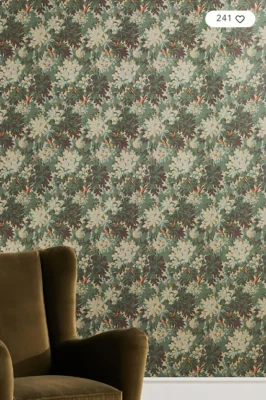 Anthropologie House of Hackney Silva Wallpaper Cerulean Green 118" L x 69" W - Image 1 of 4