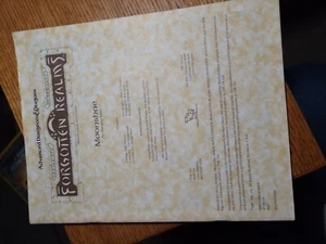 Advanced Dungeons & Dragons Fantasy Adventure Module Forgotten Realms Moonshae - Picture 1 of 4