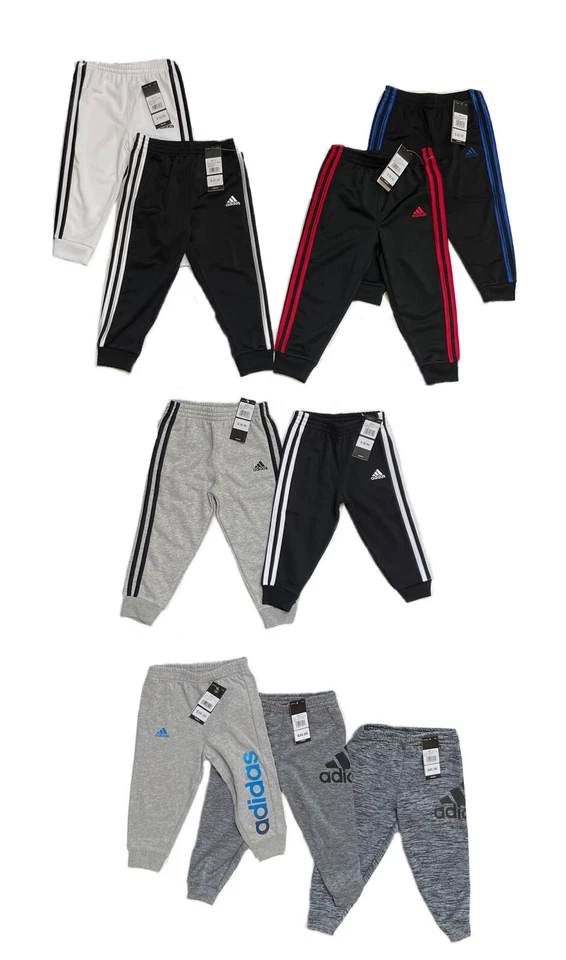 Adidas Toddler Boys Athletic Joggers in assorted colors; Sizes 2T-4T NEW STOCK! - Image 1 of 1