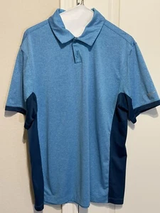 Nike Golf Dri Fit Tour Performance Polo Shirt Mens Size Large Two Tone Blue - Picture 1 of 6
