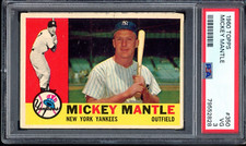 1960 Topps #350 Mickey Mantle PSA 3 HOF New York Yankees Baseball Card