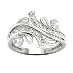 14k White Gold 1 Ct Round Diamond Solitaire Engagement Ring for Women Size 7.5 - Picture 1 of 5
