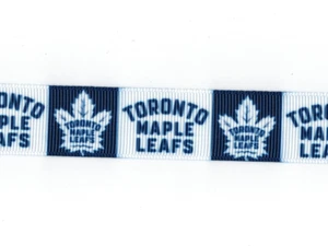 Toronto Maple Leafs Hockey 7/8" GROSGRAIN RIBBON 1, 3, 5, 10 yards US seller - Picture 1 of 1