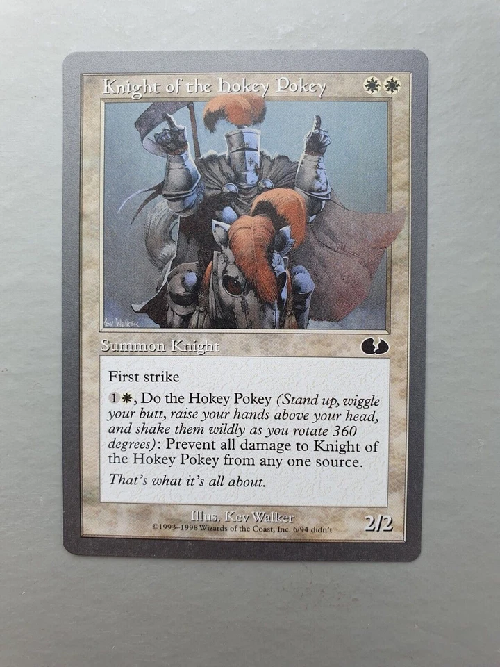 Knight of the Hokey Pokey , MTG Unglued (1998). Common White Creature - Image 1 of 1