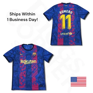Nike FC Barcelona Jersey Men's Medium Blue Red Rakuten Soccer MLS 21/22 - Picture 1 of 18