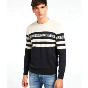 GUESS Jersey Sweater Pullover Man Winter Logo Front Fantasy M0YR45Z2NN0 - Picture 1 of 5