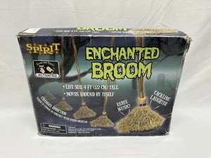Spirit Halloween Enchanted Broom, Tested, Works Great, In Box - Picture 1 of 9