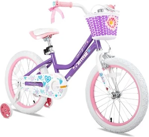 JOYSTAR Angel Girls Bike 18 Inch Kids Bike with Training Wheels & Basket  - Picture 1 of 8