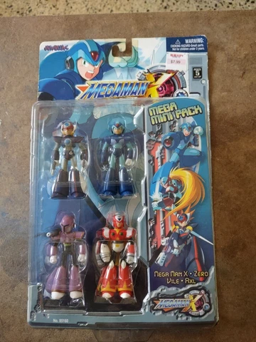 2004 MEGAMAN X MEGA MINI PACK FIGURE ZERO VILE AXL JAZWARE CAPCOM FACTORY SEALED Cover
