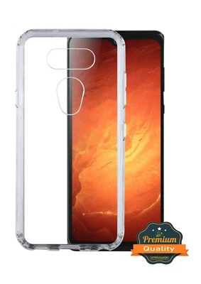 For LG 2020 Phone Case Transparent Hybrid Rubber Silicone Protective Clear Cover - Image 1 of 4