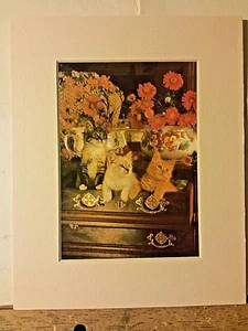 Portal Publications 1988 Kittens in Dresser Richard Stacks Lithograph CP034 11 - Picture 1 of 4