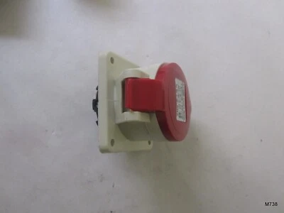 ZNG | Panel Mount 3-Pin Industrial Socket | 16A-6H / 380-415V~ | 314 3P+ IP44 - Image 1 of 4