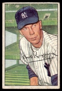 1952 Bowman Bob Kuzava Baseball Card New York Yankees #233