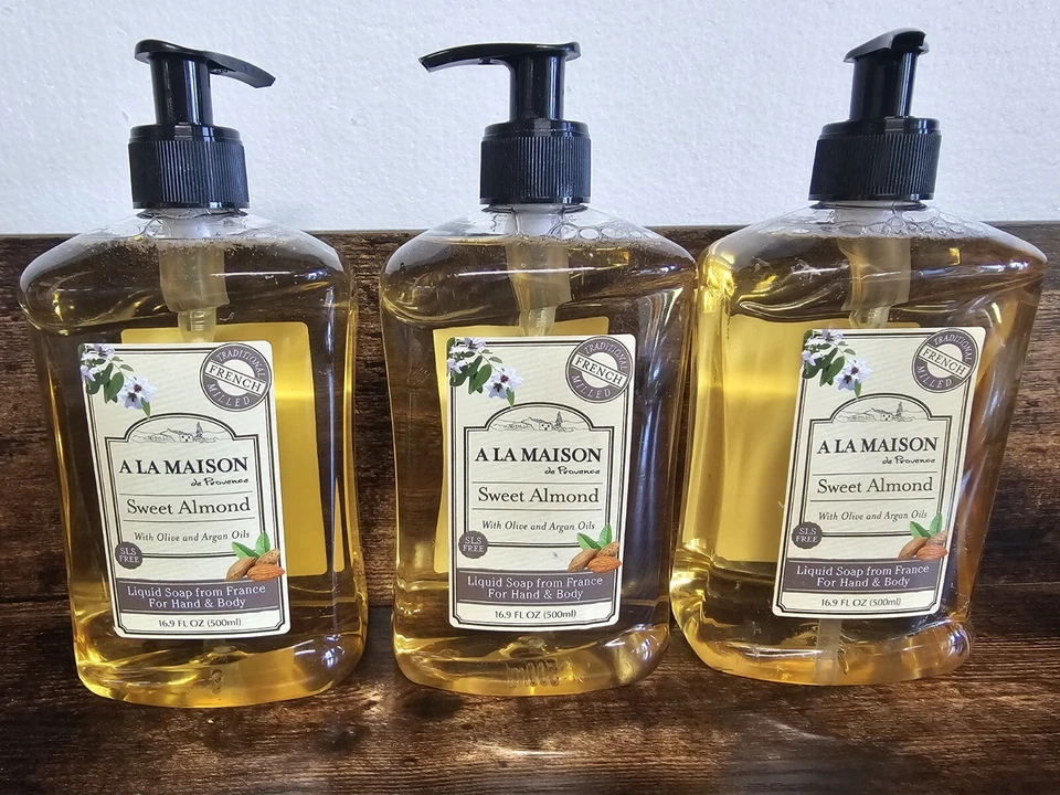 a La Maison Sweet Almond French Liquid Soap 16.9 Fluid Ounce 1 Each.