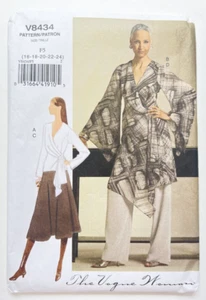 Vogue 8434 Women's Wrap Top Tunic Skirt & Pants, Sizes 16-24 Plus Size, Uncut FF - Picture 1 of 3