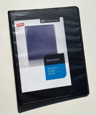 Staples 1/2英寸标准迷你粘合剂带圆形环黑色视图窗PVC免费 — 第 1/4 张图片