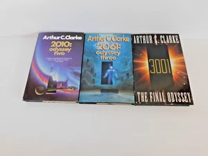2010, 2061, 3001 (Odyssey Two, Three & Final) Arthur C. Clarke Hardcover Lot - Foto 1 di 8