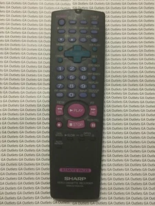 Sharp Video Player VCR Remote Control Black RRMCG1165AJSA  - Picture 1 of 3