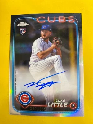 RS28941 2024 Topps Chrome Rookie Autographs Refractor #RALL Luke Little #292/499 - Image 1 of 2