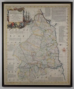 Northumberland. Original 1777 copperplate engraved map by Emanuel Bowen - Picture 1 of 12