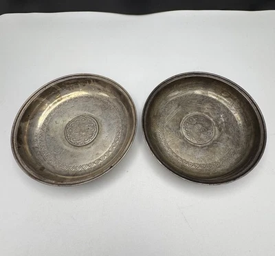Lote de 2 monedas de plata turcas otomanas vintage cuenco 800 de 5,5 oz Foto 1 de 4