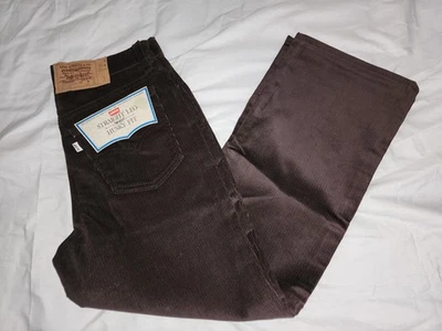 Pantalones de pana de colección Levi's 919 para hombre marrón pierna recta calce husky estilo clásico... Foto 1 de 4
