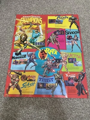 Sega Mega Drive Eternal Champions Poster Double Sided Fast Despatch Next Day - Image 1 of 4