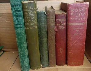 Vintage Religious Hardcover Book Lot Book Of Verse Evidence Of Christianity... - Picture 1 of 23