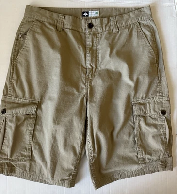 LRG Lifted Research Group Khaki Cargo Shorts 100% Cotton Men’s Size 36 #J176002 - Image 1 of 4