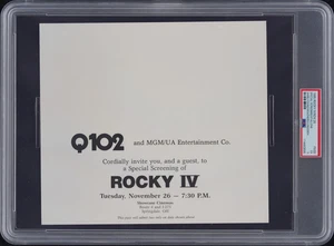 ROCKY IV / 1985 Advance Screening Movie Ticket, Sylvester Stallone boxing, PSA 5 - Picture 1 of 2