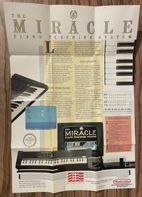 The Miracle Piano Teaching System Poster Leaflet Nintendo NES MIN-NES-UKV