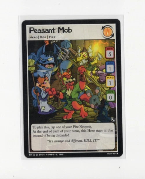 Neopets TCG Battle for Meridell - Peasant Mob 50/140 - Wizards 2004 - Image 1 of 1
