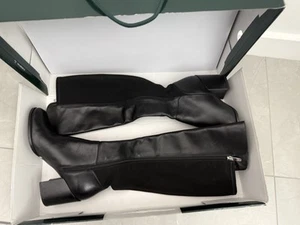 Lauren Ralph Lauren Makaila Burnished Calf Knee High Riding Boots - Sz 8B - Picture 1 of 8